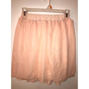 Light pink/salmon chiffon skirt